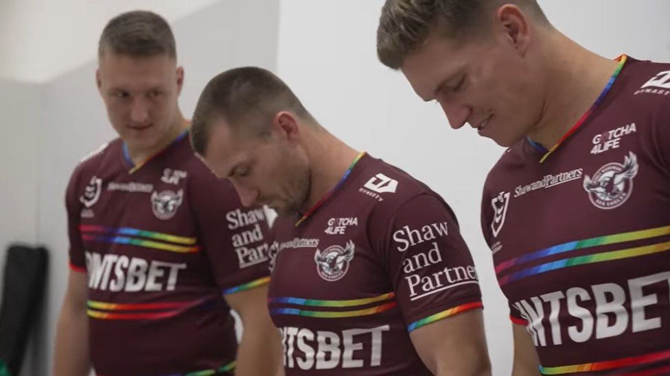 players model the new jersey